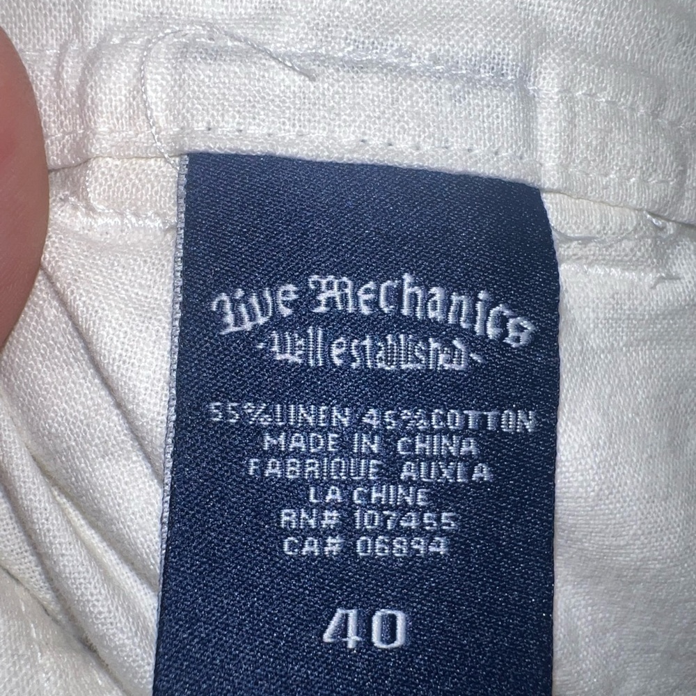 Live Mechanics Linen Shorts View 3
